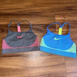 Nike Girl’s Seamless Training Sports Bra Bundle - Small